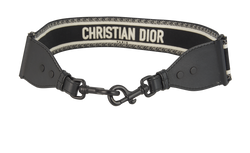 Christian Dior Saddle Strap, Canvas, Black/White, MII, DB, 3*